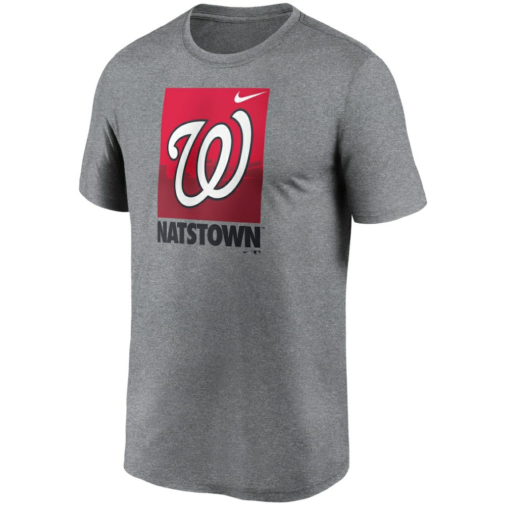 Washington Nationals Nike Local Logo Legend T-Shirt - Heathered Gray - Nike Sale