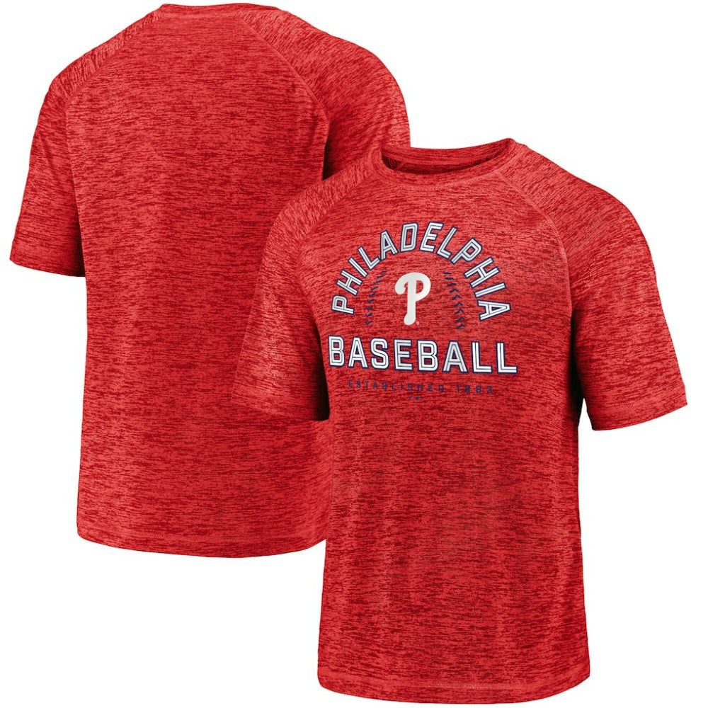 Philadelphia Phillies Fanatics Line Up Primary Threat Striated T-Shirt - Red - Fanatics Online