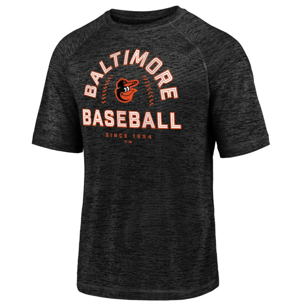Baltimore Orioles Fanatics Line Up Primary Threat Striated T-Shirt - Black - Fanatics on Sale