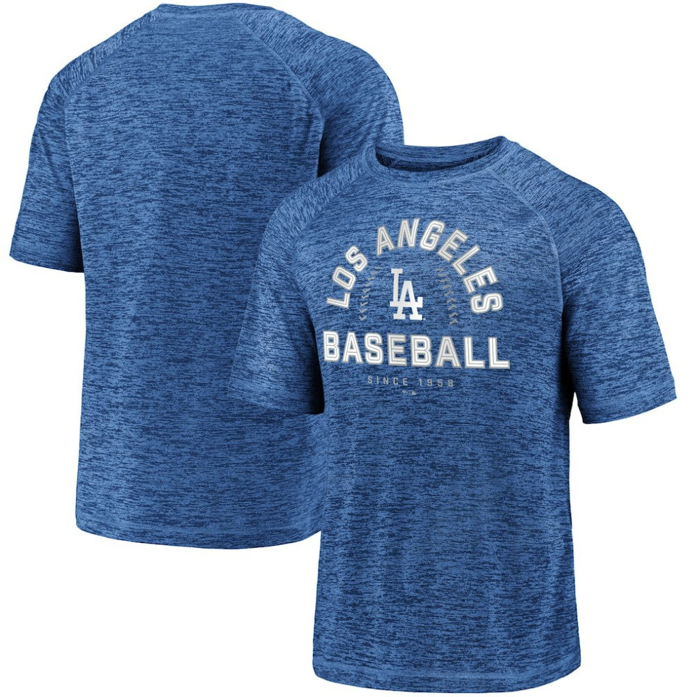 Los Angeles Dodgers Fanatics Line Up Primary Threat Striated T-Shirt - Royal - Fanatics on Sale