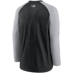 Chicago White Sox Nike Authentic Collection Pregame Performance Raglan Pullover Sweatshirt - Black/Gray - Nike Online
