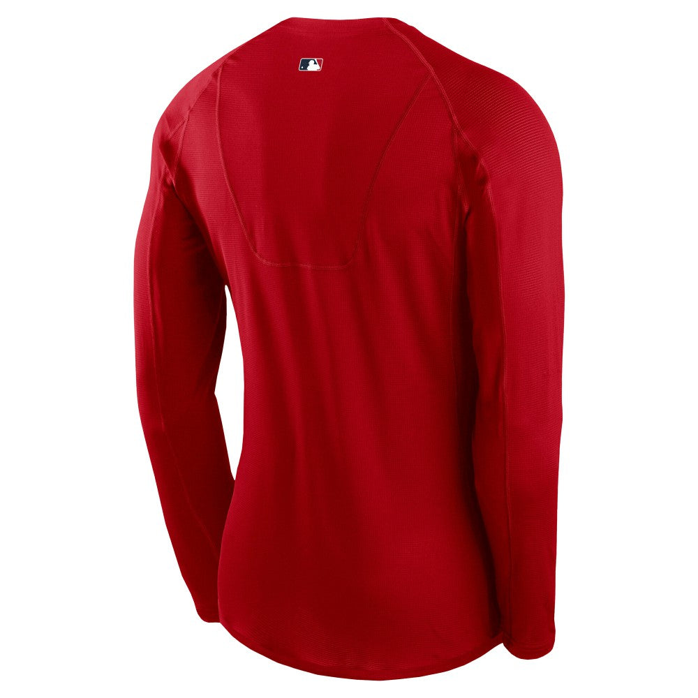 Los Angeles Angels Nike Authentic Collection Raglan Long Sleeve T-Shirt - Red - Nike Lifestyle