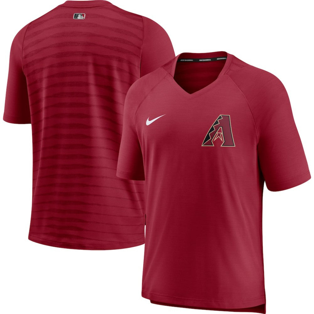 Arizona Diamondbacks Nike Authentic Collection Pregame Performance V-Neck T-Shirt - Red - Nike Sale