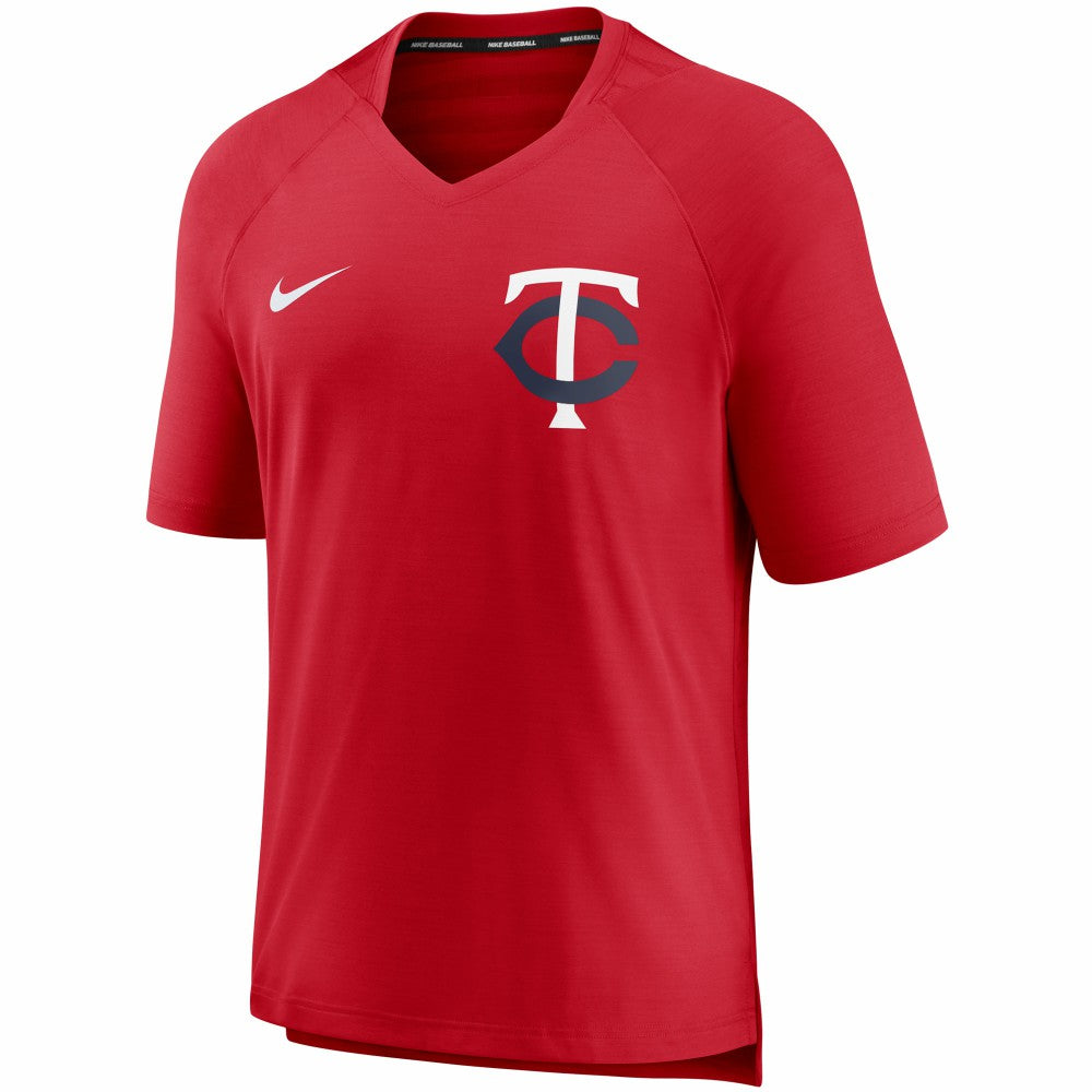 Minnesota Twins Nike Authentic Collection Pregame Performance V-Neck T-Shirt - Red - Nike Discount
