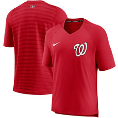 Washington Nationals Nike Authentic Collection Pregame Performance V-Neck T-Shirt - Red - Nike Sale