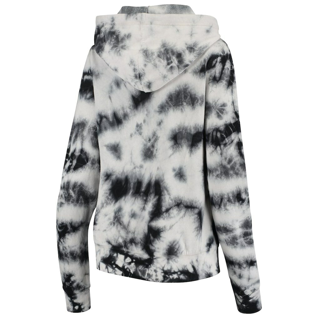 New Orleans Saints New Era Women's Tie Dye Fleece Full-Zip Hoodie Black