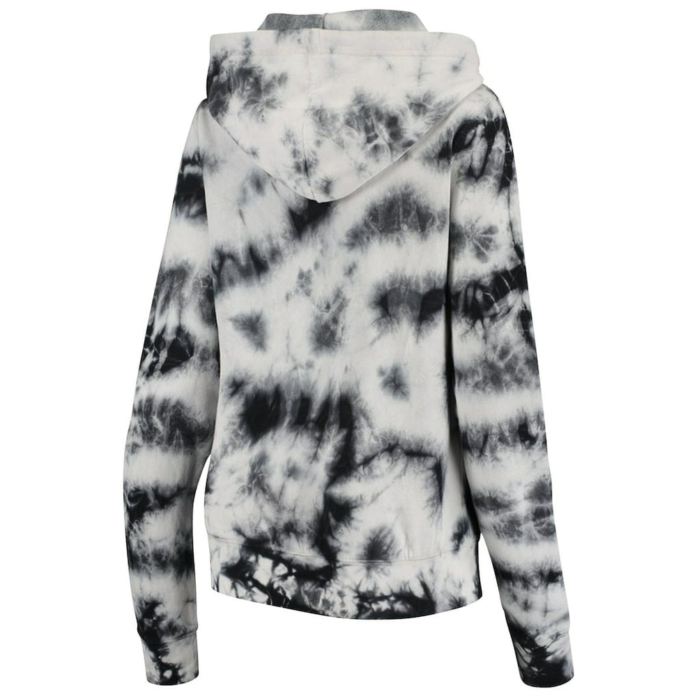 New Orleans Saints New Era Women's Tie Dye Fleece Full-Zip Hoodie Black