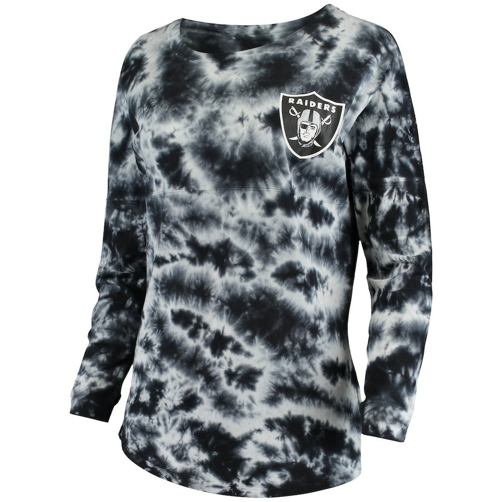 Las Vegas Raiders New Era Women's Tie-Dye Long Sleeve T-Shirt Black