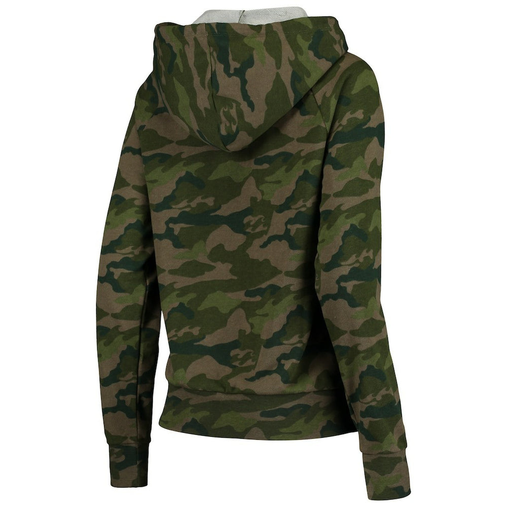 New Orleans Saints New Era Women's Raglan Full-Zip Hoodie Camo