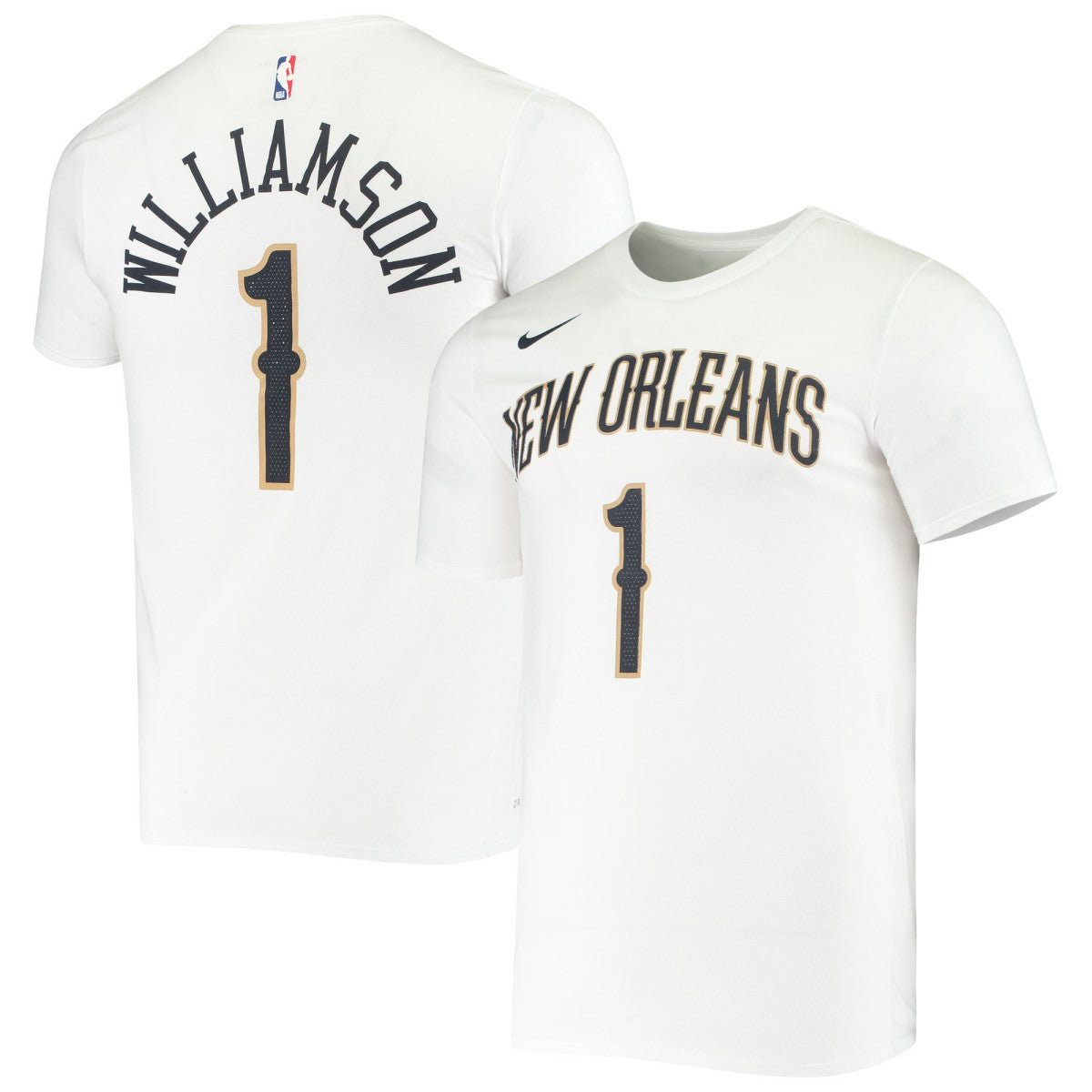 Zion Williamson New Orleans Pelicans Name & Number Performance T-Shirt White | Nike Near Me