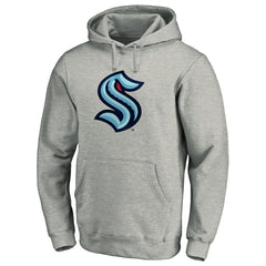 Seattle Kraken Fanatics Big & Tall Primary Logo Pullover Hoodie - Heather Gray - NHL 3959386
