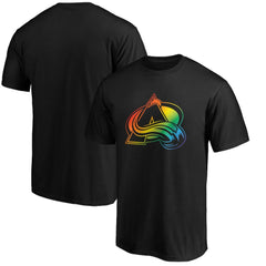 Colorado Avalanche Team Pride Logo T-Shirt - Black - NHL 3964353
