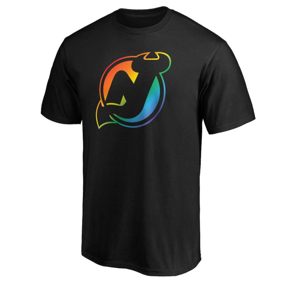New Jersey Devils Team Pride Logo T-Shirt - Black - NHL 3964363