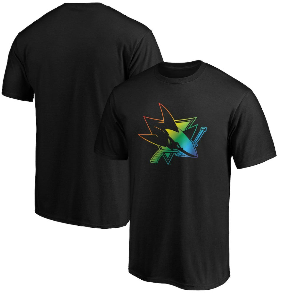 San Jose Sharks Team Pride Logo T-Shirt - Black - NHL 3964367