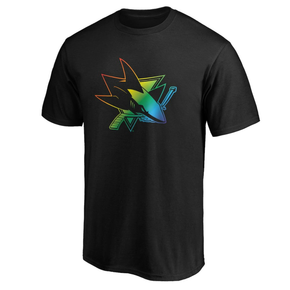 San Jose Sharks Team Pride Logo T-Shirt - Black - NHL 3964367