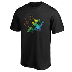 San Jose Sharks Team Pride Logo T-Shirt - Black - NHL 3964367