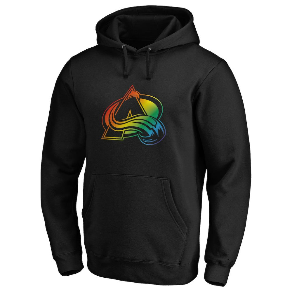 Colorado Avalanche Team Pride Logo Pullover Hoodie - Black - NHL 3964475