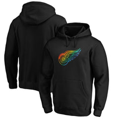 Detroit Red Wings Team Pride Logo Pullover Hoodie - Black - NHL 3964478