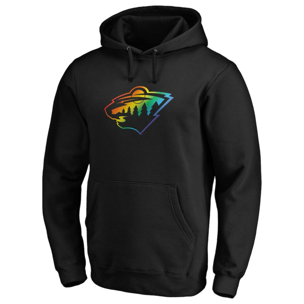 Minnesota Wild Team Pride Logo Pullover Hoodie - Black - NHL 3964482