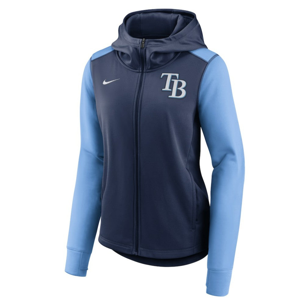 Tampa Bay Rays Nike Women's Authentic Collection Baseball Performance Full-Zip Hoodie - Navy/Light Blue - Nike Discount