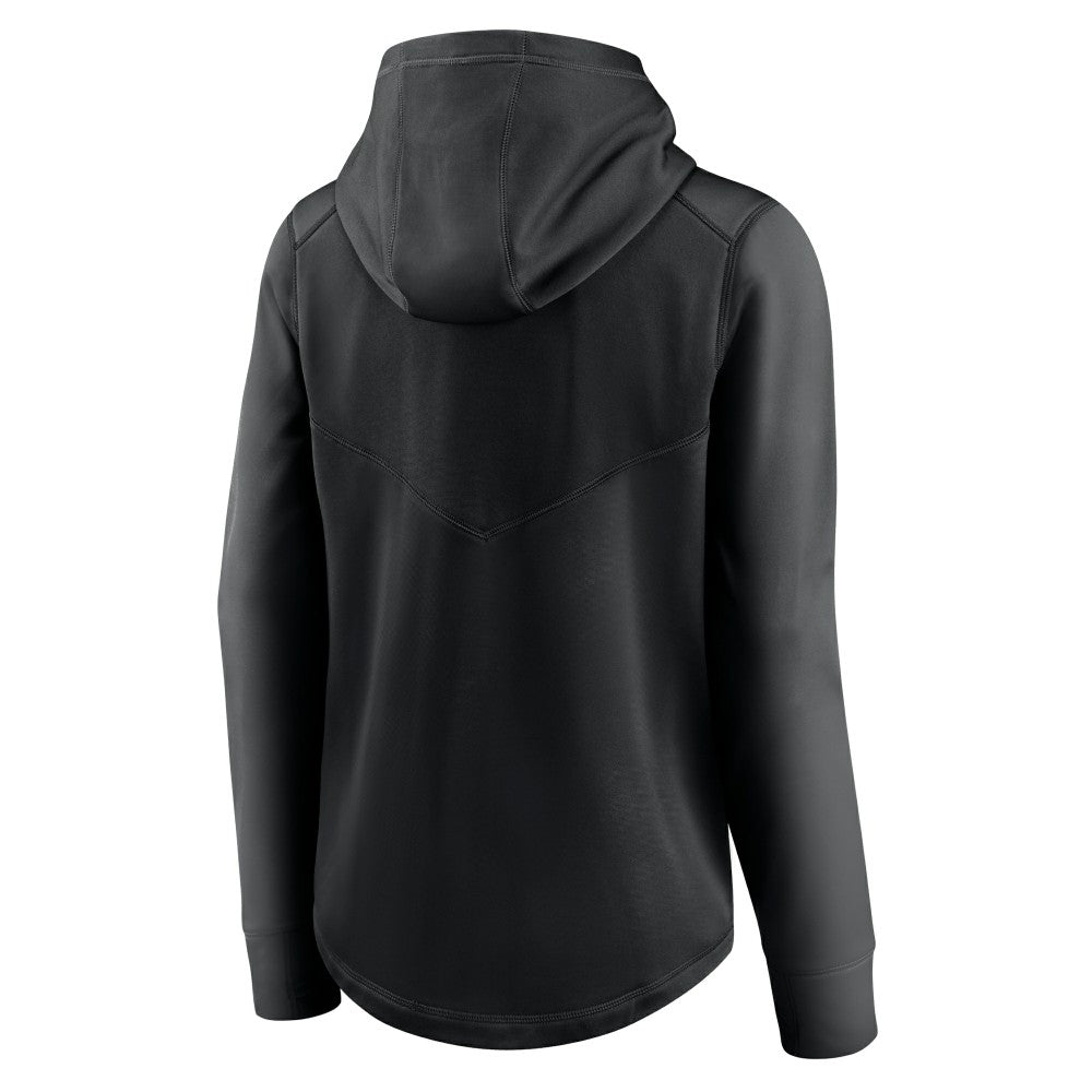 Miami Marlins Nike Women's Authentic Collection Baseball Performance Full-Zip Hoodie - Black - Nike Lifestyle
