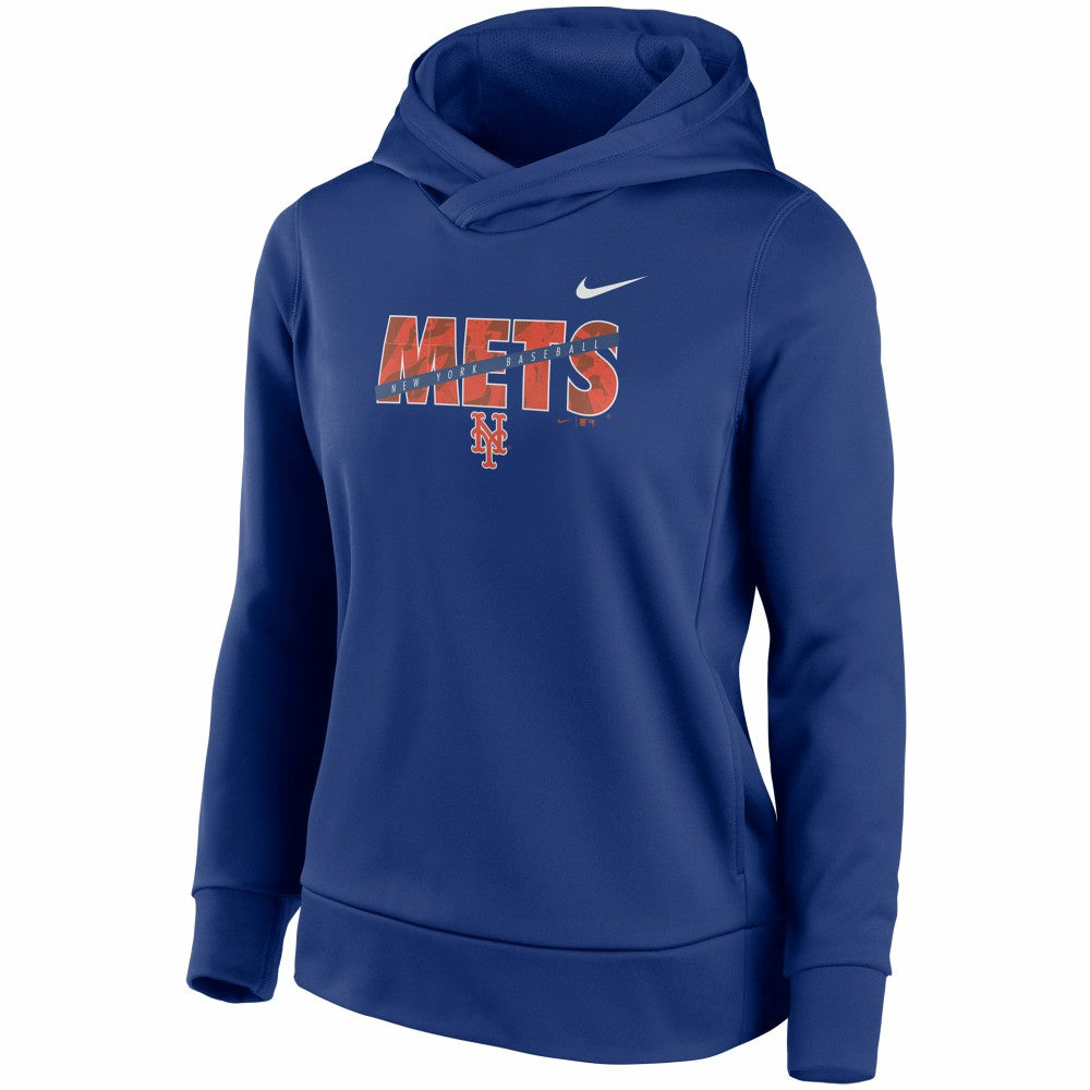 New York Mets Nike Women's Club Angle Performance Pullover Hoodie - Royal - Nike Sale