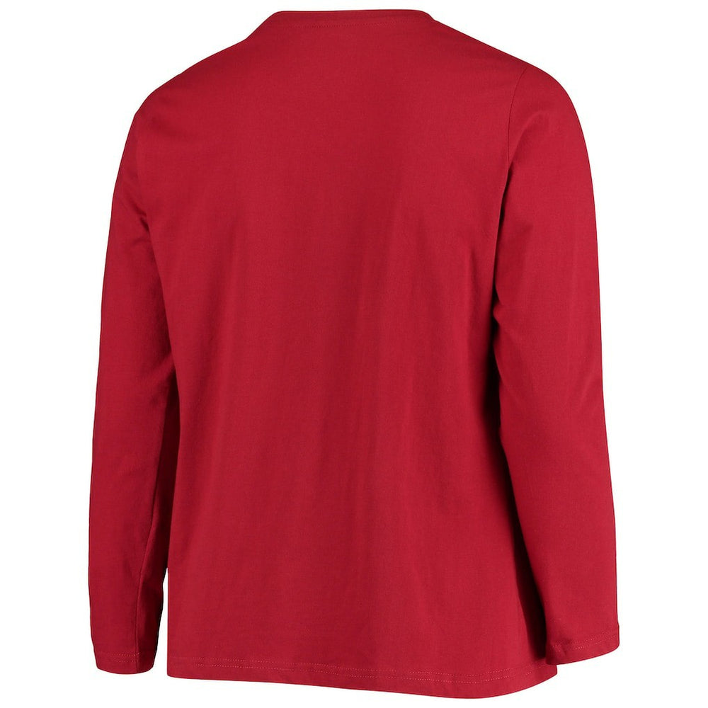 Fanatics Arizona Cardinals Women's Plus Size Primary Logo Long Sleeve Scoop Neck T-Shirt Cardinal