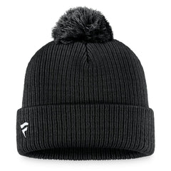 Pittsburgh Penguins Fanatics Primary Logo Cuffed Knit Hat with Pom - Black - NHL 3970433