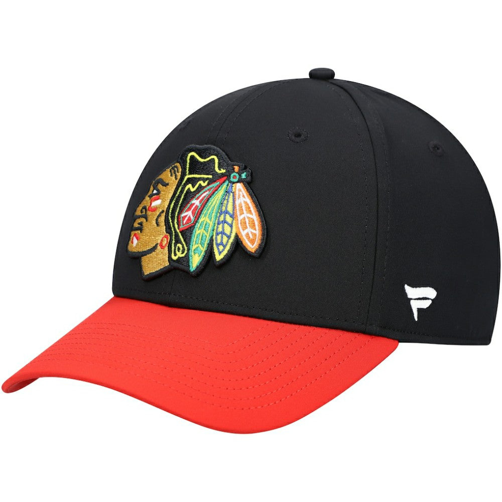 Chicago Blackhawks Fanatics Core Primary Logo Flex Hat - Black - NHL 3970655