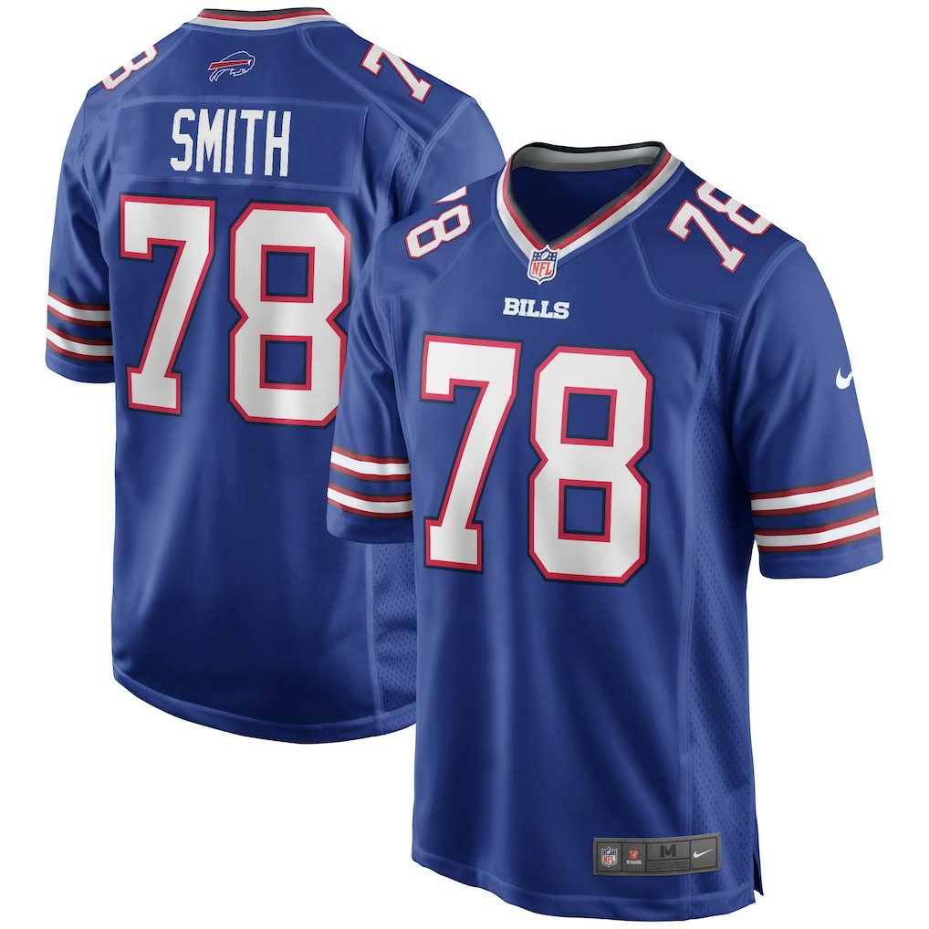 Nike Bruce Smith Buffalo Bills Game Retired Player Jersey Royal