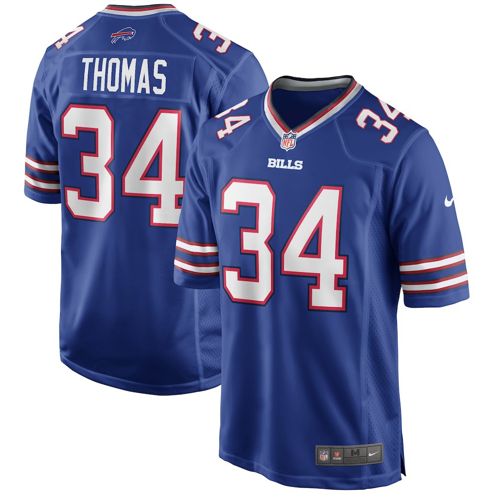 Nike Thurman Thomas Buffalo Bills Game Retired Player Jersey Royal