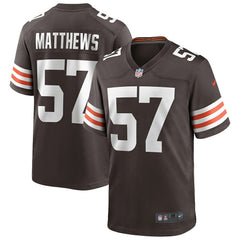 Nike Clay Matthews Cleveland Browns Game Retired Player Jersey Brown