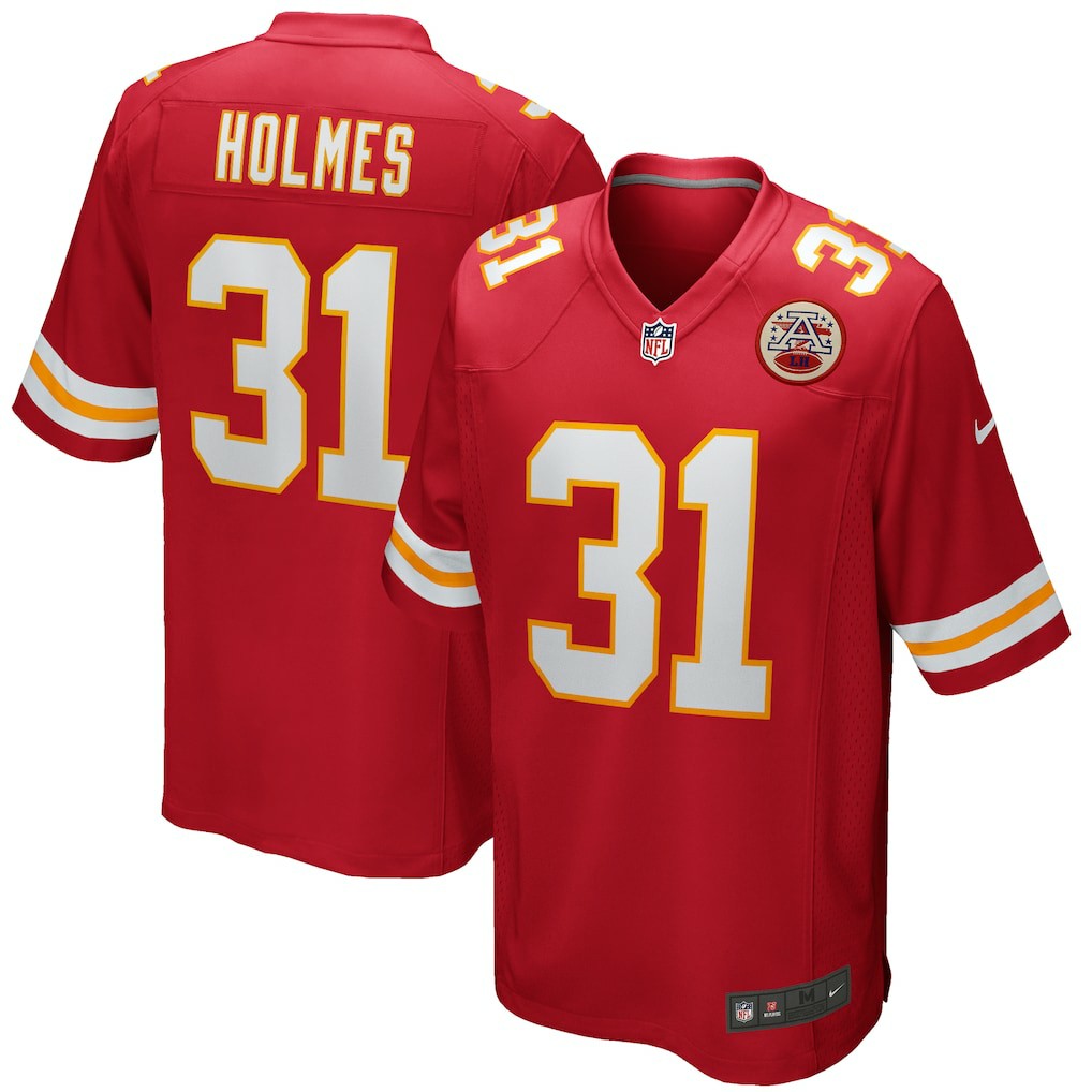 Nike Priest Holmes Kansas City Chiefs Game Retired Player Jersey Red