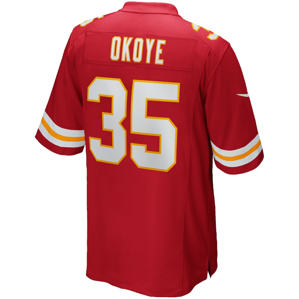 Nike Christian Okoye Kansas City Chiefs Game Retired Player Jersey Red