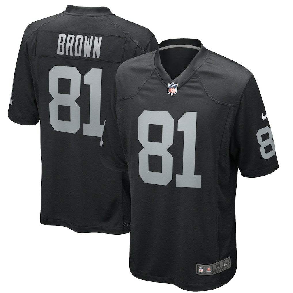 Nike Tim Brown Las Vegas Raiders Game Retired Player Jersey Black