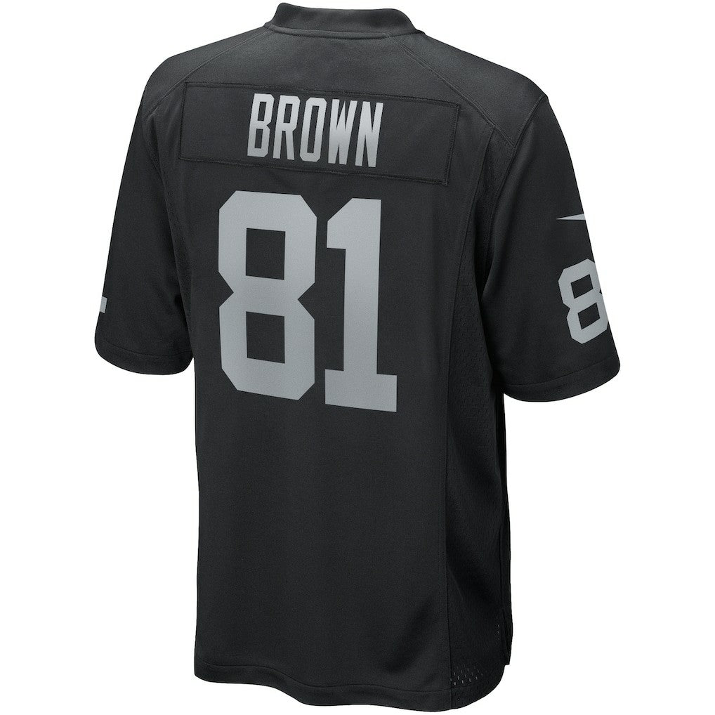 Nike Tim Brown Las Vegas Raiders Game Retired Player Jersey Black