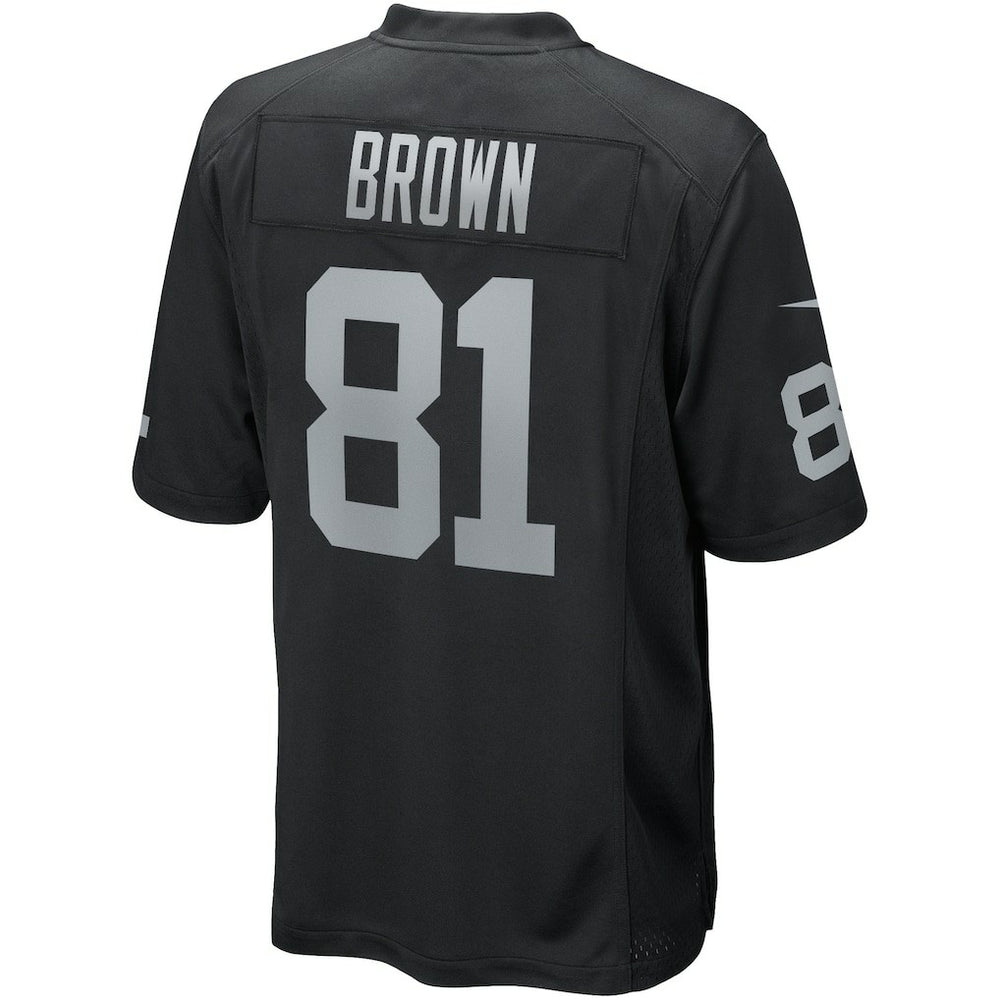 Nike Tim Brown Las Vegas Raiders Game Retired Player Jersey Black
