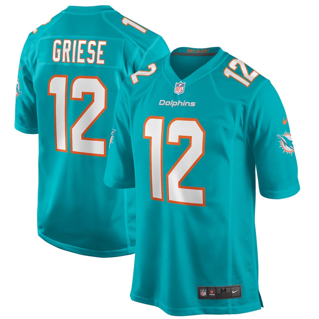 Nike Bob Griese Miami Dolphins Game Retired Player Jersey Aqua