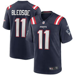Nike Drew Bledsoe New England Patriots Game Retired Player Jersey Navy