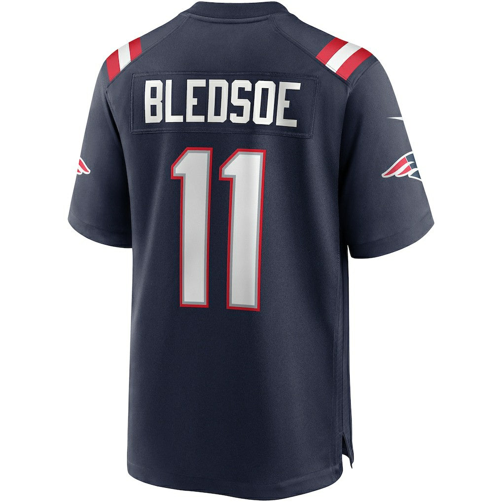 Nike Drew Bledsoe New England Patriots Game Retired Player Jersey Navy