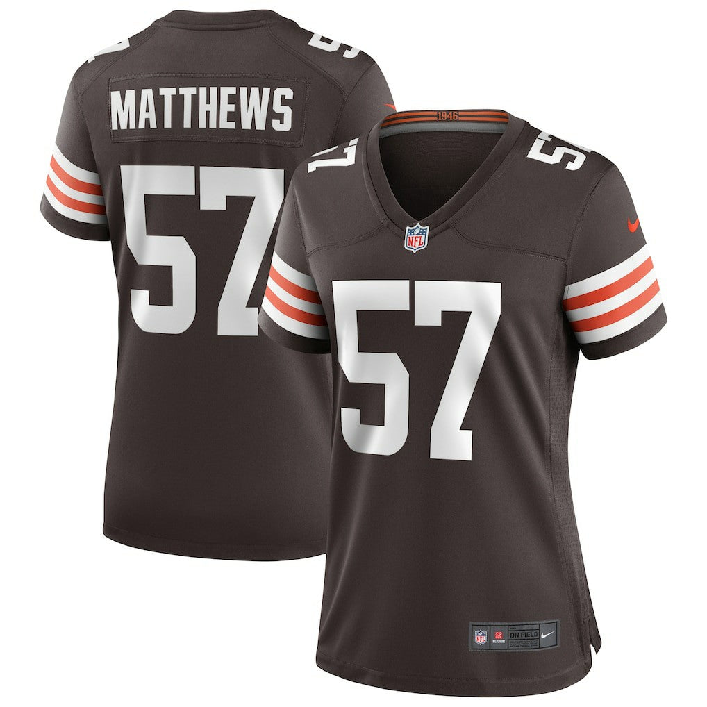 Nike Clay Matthews Cleveland Browns Women's Game Retired Player Jersey Brown