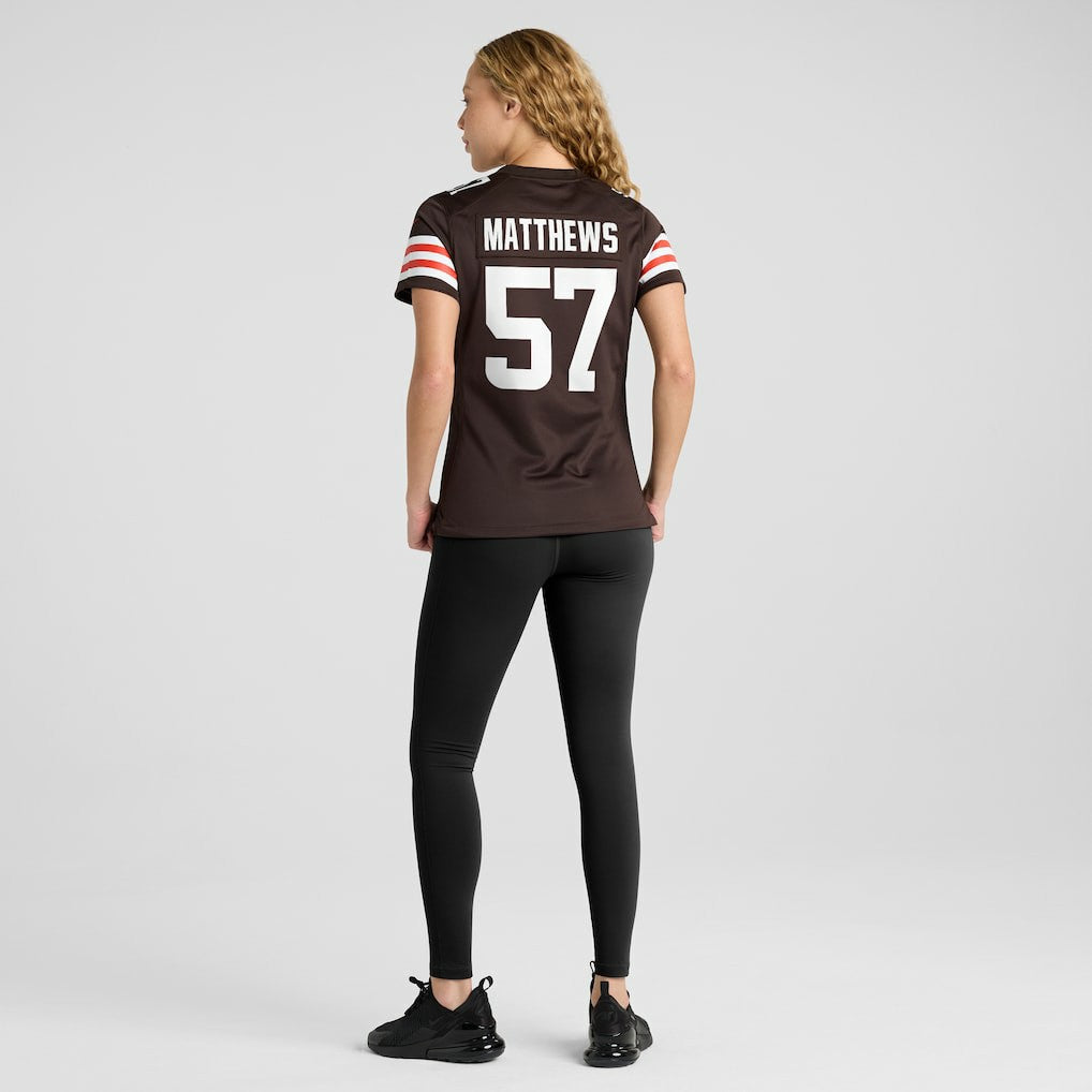 Nike Clay Matthews Cleveland Browns Women's Game Retired Player Jersey Brown