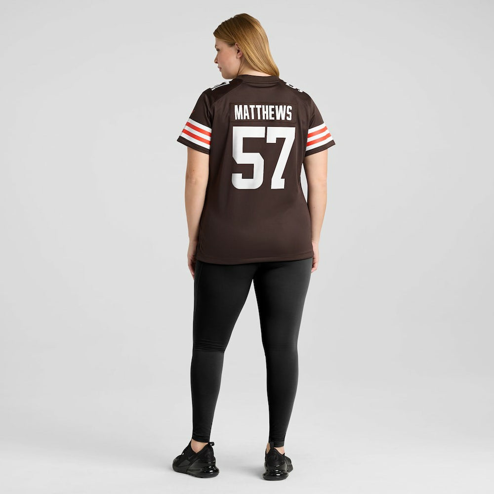 Nike Clay Matthews Cleveland Browns Women's Game Retired Player Jersey Brown