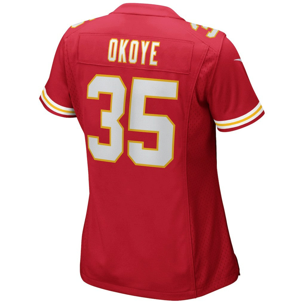 Nike Christian Okoye Kansas City Chiefs Women's Game Retired Player Jersey Red