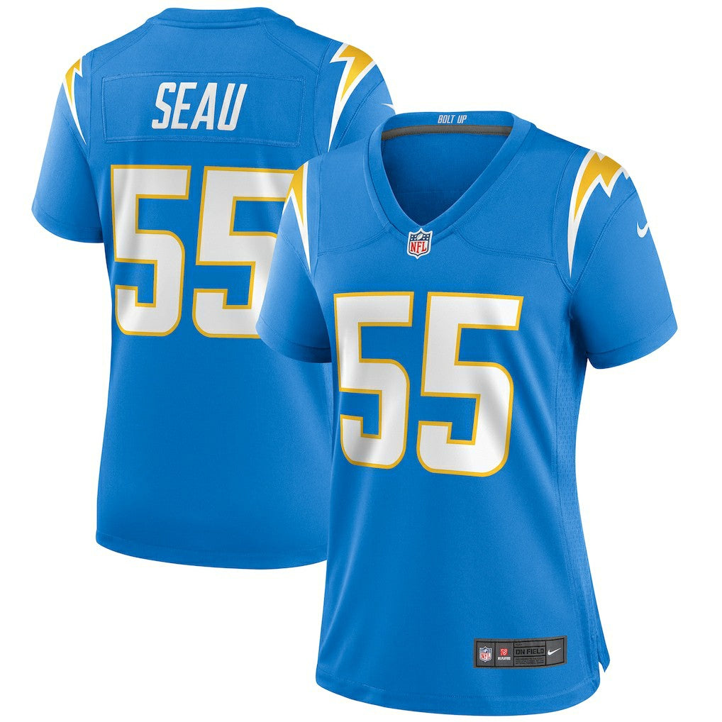 Nike Junior Seau Los Angeles Chargers Women's Game Retired Player Jersey Powder Blue