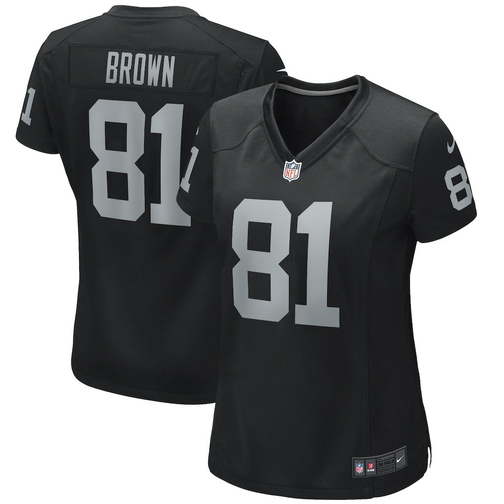 Nike Tim Brown Las Vegas Raiders Women's Game Retired Player Jersey Black