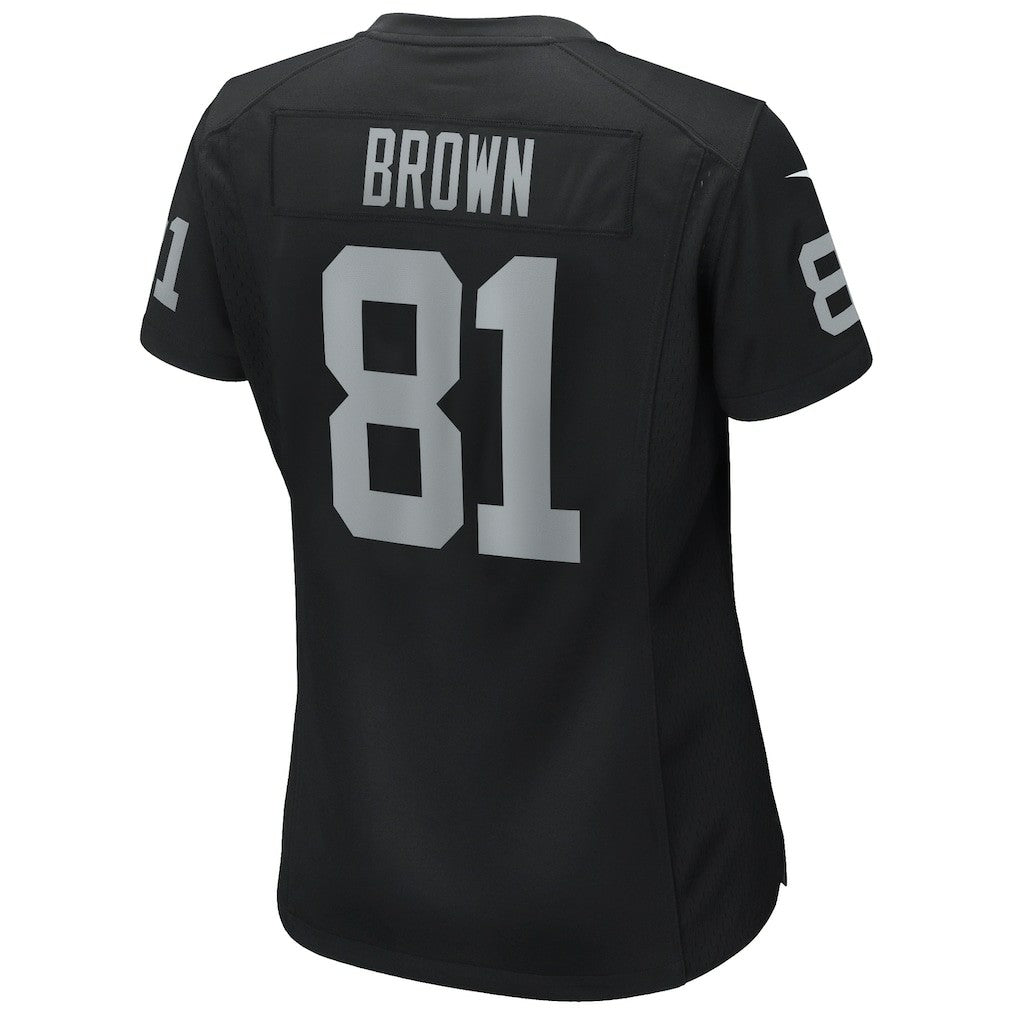 Nike Tim Brown Las Vegas Raiders Women's Game Retired Player Jersey Black
