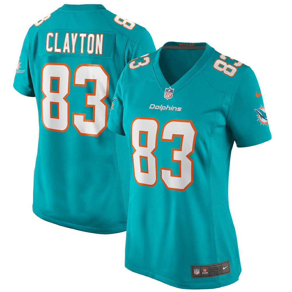 Nike Mark Clayton Miami Dolphins Women's Game Retired Player Jersey Aqua