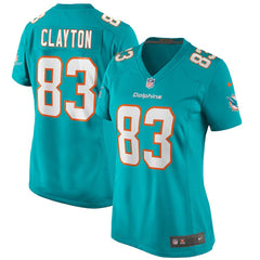 Nike Mark Clayton Miami Dolphins Women's Game Retired Player Jersey Aqua