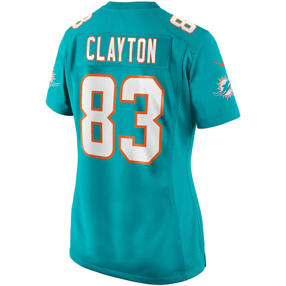 Nike Mark Clayton Miami Dolphins Women's Game Retired Player Jersey Aqua